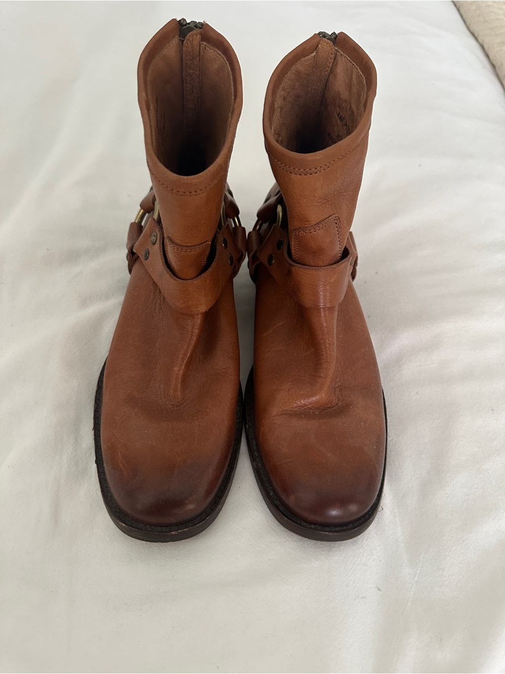 NWOT Frye Veronica Women’s  Brown Leather Harness Boots